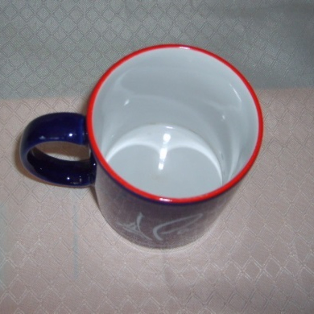 Mug Paris Las Vegas Ceramic Navy Blue/Red Rim - Picture 2 of 4